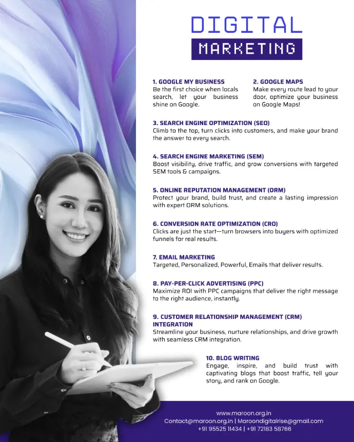 Digital marketing maroon digital rise 